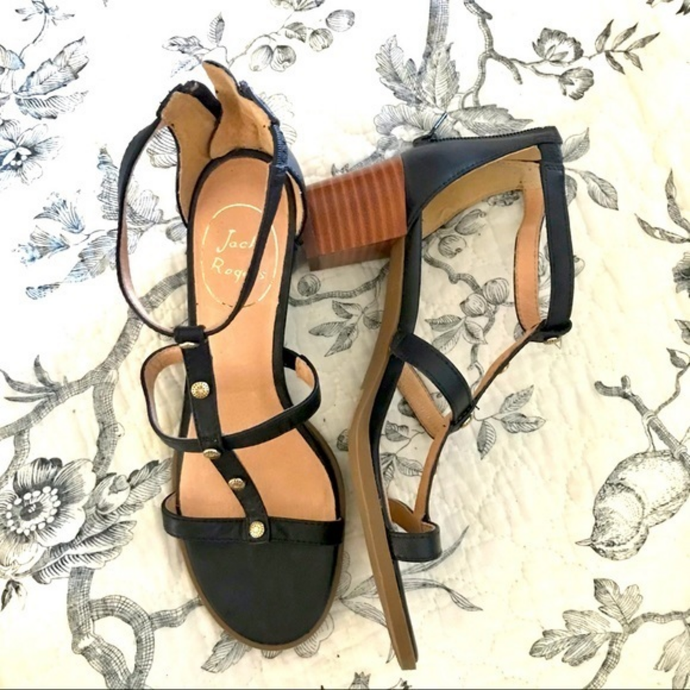 NEW Jack‎ Rogers Julia Strappy Back Zip Heel 7